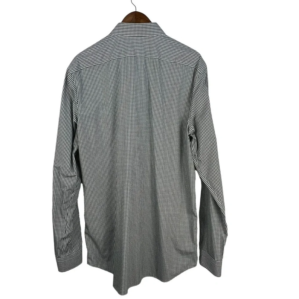 BANANA REPUBLIC MEN’S BUTTON DOWN GREEN‎ CHECK LONG SLEEVED SHIRT